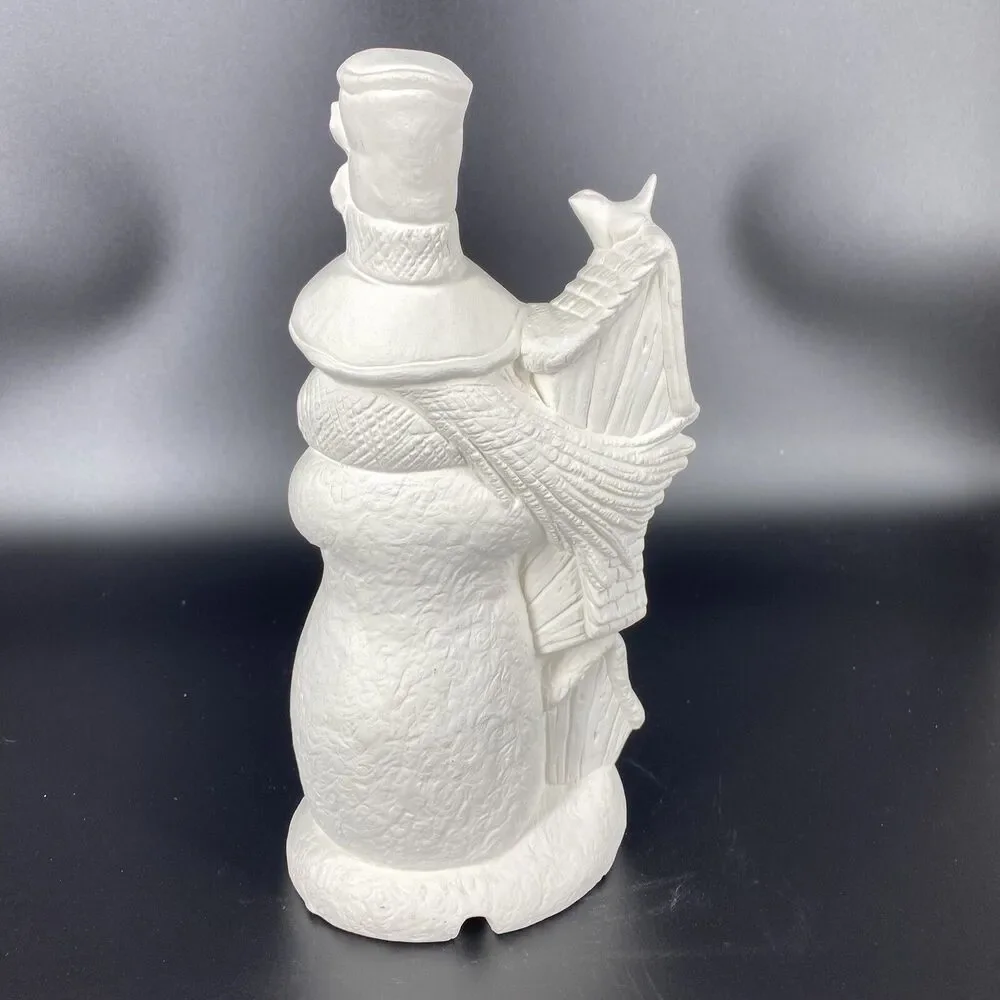 Ready to Paint Ceramic Bisque Snowman Birdhouse 11” Christmas Holiday Decor
